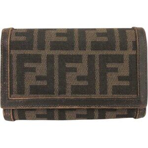 (L1) Fendi Wallet Brown PVC